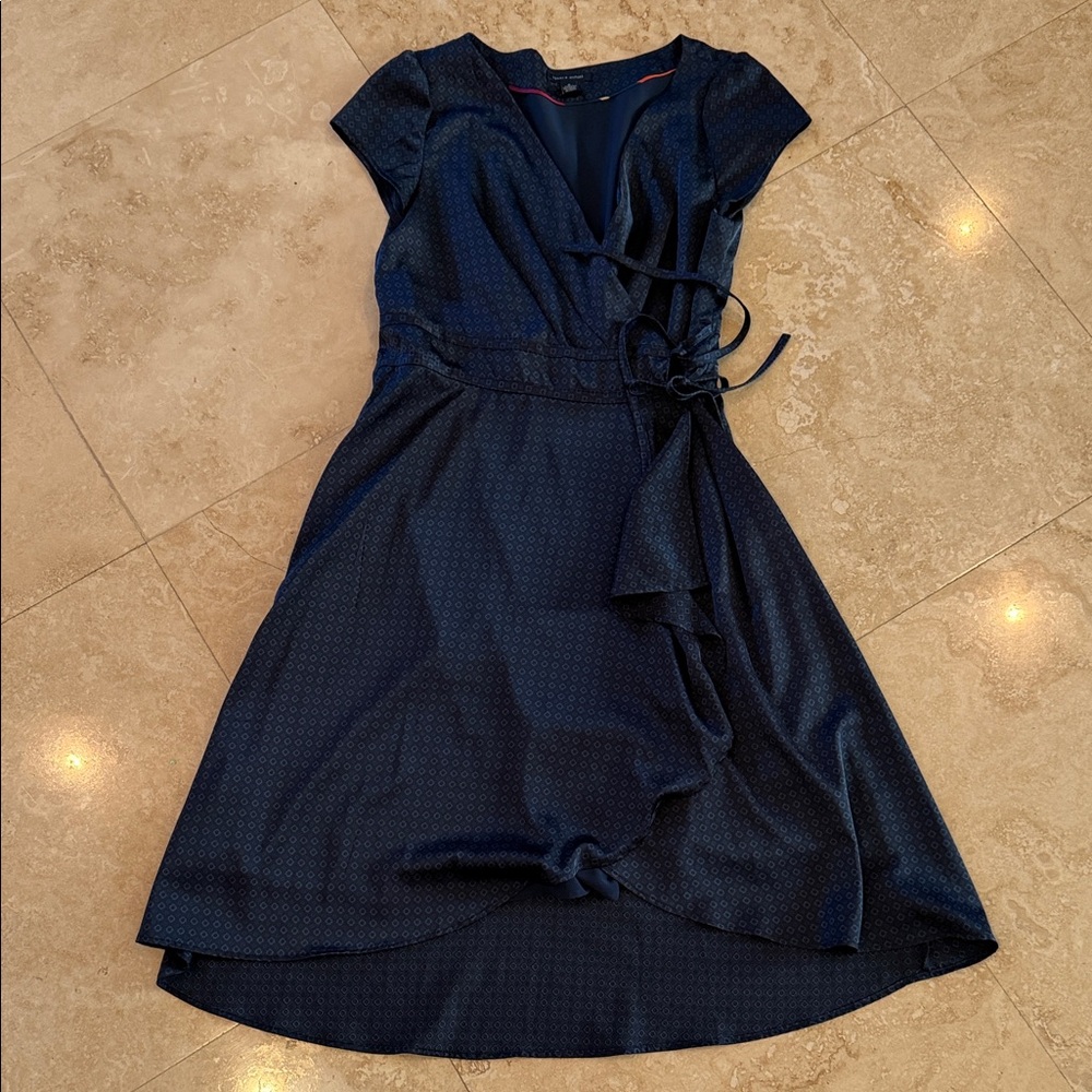 Tommy Hilfiger Dark Blue Wrap High Low Dress